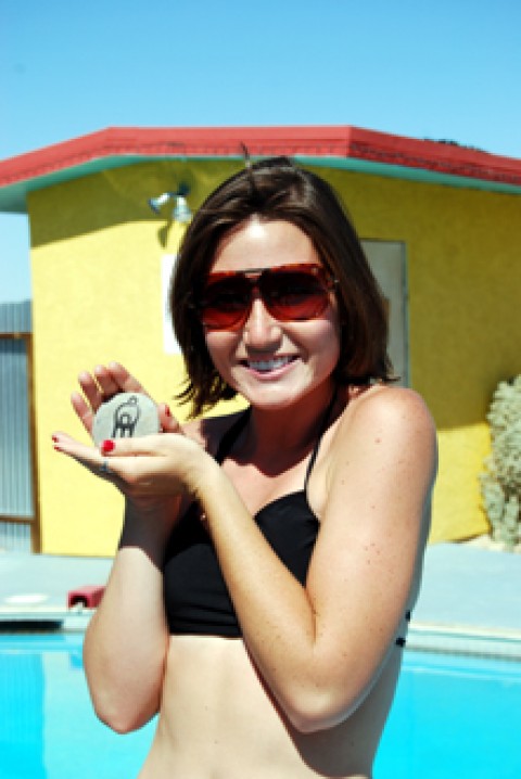 sweet girl at the pool